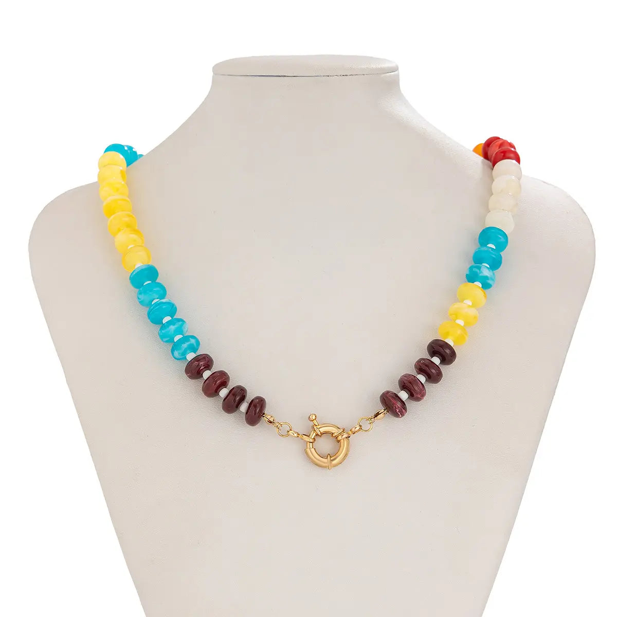 Cool Harmony - Rainbow Bead Necklace